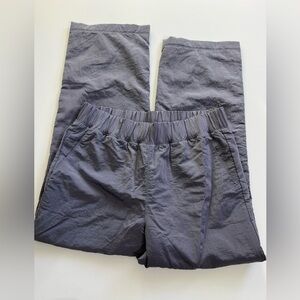 Gap Fit Fleece Lined Snap Bottoms Parachute Sweatpants Purple Size Medium P